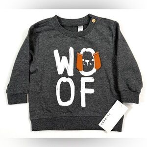 NWT PL BABY BY‎ PETITLEM Baby Boys' Knit Woof Puppy Graphic Sweatshirt Size 9M